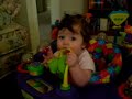 yes, walela does enjoy the exersaucer