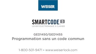 Weiser SmartCode 5 Levier électronique à clavier : Programmation sans un code commun