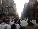 La marcha por la paz sobre la calle de Madero