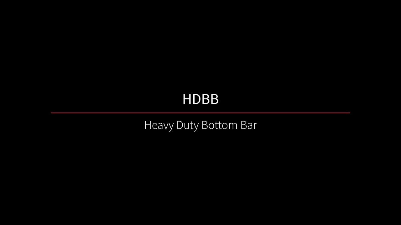 Heavy Duty Bottom Bar (HDBB) from Cookson