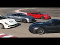  2009 chevy chevrolet corvette vette nissan gtr godzilla ferrari 599 gtb porsche gt2 lap track race vegas speedway