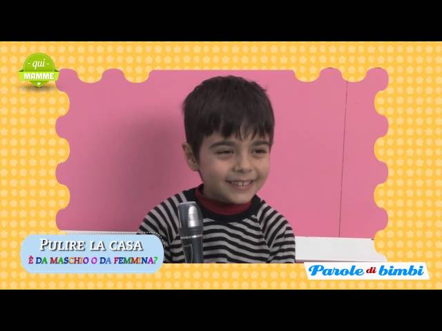 Parole di bimbi: pulire è da maschio o da femmina?