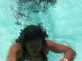 Destiny, Daven, Andrea, and Taven in the pool
