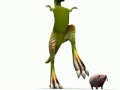 O dinossauro e o porco! O dinossauro e o porco!