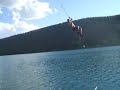 Big Hoss going off rope swing Fly Fishing Frenzy 08
