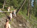 Big Hoss going off rope swing Fly Fishing Frenzy 08