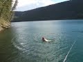 Big Hoss going off rope swing Fly Fishing Frenzy 08