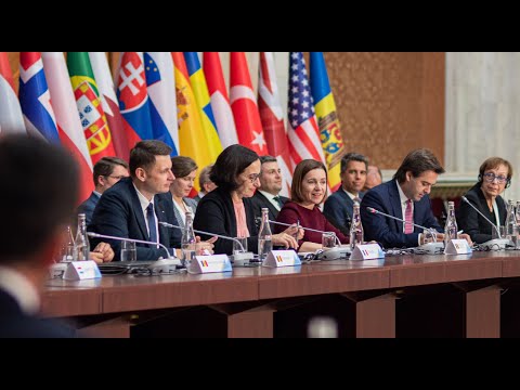 Șefa statului la Platforma de Sprijin pentru Moldova: „Ceea ce vrem să creăm acum împreună cu Uniunea Europeană este o comunitate care va construi și va dezvolta Moldova, ca într-o mare clacă”
