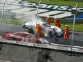 Tony Raines throws helmet at Robby Gordon