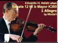 videos de Mozart - Sonate 12 Mi b Mayor K380 - 1 Allegro