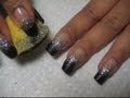 Black Sponged Gradient Nail Art Tutorial