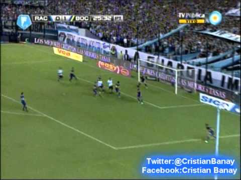 Racing 1 Boca 2 (Relato Walter Saavedra) Torneo Final 2014 Los goles (9/3/2014)