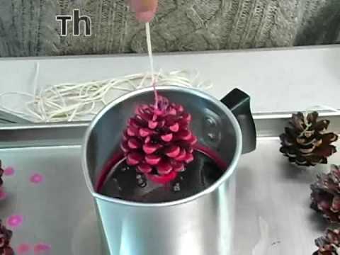 how to dye pine cones