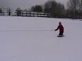 quad knieborden in de sneeuw