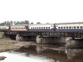 Tren de Ferrobaires a Mar Del Plata pasando por el puente del Río Samborombon, Brandsen, Buenos Aires, Argentina-Fecha:12-06-2010