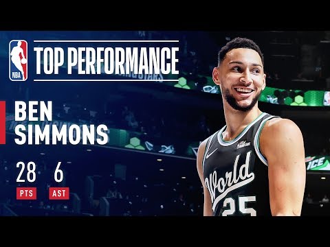 Video: Ben Simmons Puts Up 28 Points & 6 Assists In Rising Stars Game | 2019 NBA All-Star