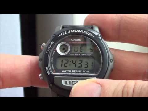 how to set time on casio w-94h