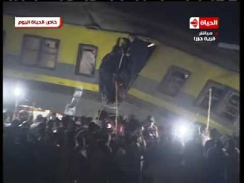 حادث تصادم قطارين فى العياط بمصر Train collision in Egypt, Giza