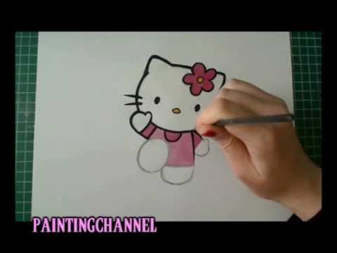 how to draw hello kitty