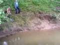 Funny accident involving a bike and a brook.