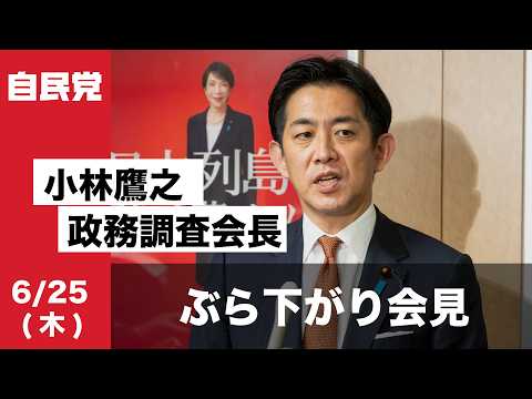 皇室典範に関する全体会議後 #小林鷹之 政務調査会長 ぶら下がり会見(2026.6.25)