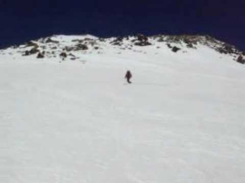 Ski Descent from Mount Elbrus, Russia