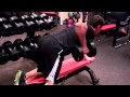 Single Arm DB Bent-over Row - Holding the dumbbell in one arm, place your opposite arm and leg onto the bench. Perform 8-12 rows with one side and then switch. Complete 3-4 sets.