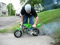 Cagllari Pocket bike burnout Cagllari Pocket bike burnout