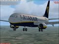 RyanAir Flight ~ Boeing 737-800 ~ Manual Landing RyanAir Flight ~ Boeing 737-800 ~ Manual Landing