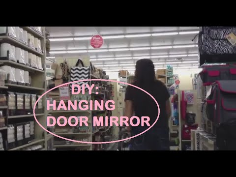 how to hang up a door mirror