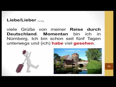 Prüfungsvorbereitung telc A2 - Eine Postkarte schreiben