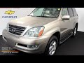 We areproud to present this 2005 Lexus GX 470. Please visit our website at and if you have any questions you can always call us at . We've been honored to serve the Atlanta GA area, we promise that your experience at our dealership will exceed your expectations! Year 2005 Make: Lexus Model: GX 470 Engine: Gas V8 4.7L/285 Trans.: Automatic Exterior: Dorado Gold Pearl Miles: 56048 Interior: Ivory JIM ELLIS CHEVROLET 5785 Peachtree Industrial Blvd. Atlanta, GA 30341 Pre-Owned 2005 Lexus GX 470 Atlanta GA