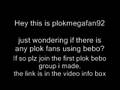 Plok Bebo message
