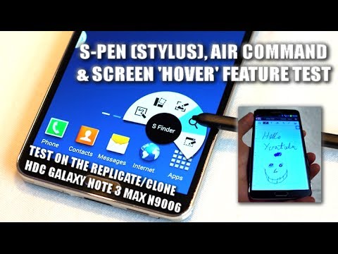 S-PEN/STYLUS & AIR COMMAND on the HDC GALAXY Note 3 MAX N9006 (Black) MTK6589 / BEST NOTE 3 CLONE
