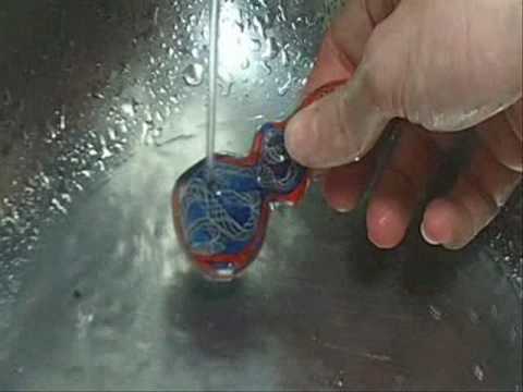 how to unclog glass pipe