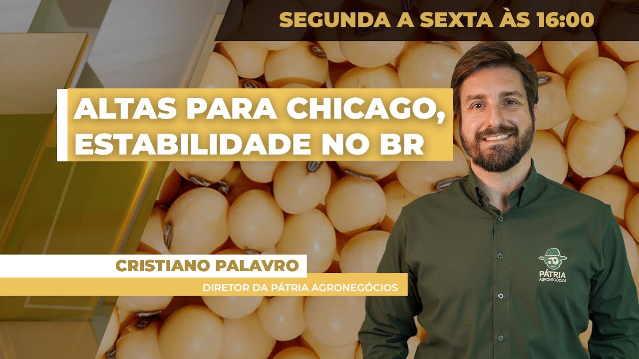 Soja sobe em Chicago com atenção à demanda da China e clima na AMS, mas preços sentem leve pressão..