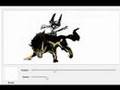 Midna and Wolf Link graffiti speed drawing