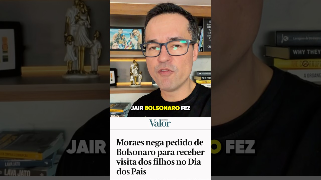 Moraes decidiu que Jair Bolsonaro não poderá receber a visita dos filhos neste Dia dos Pais.