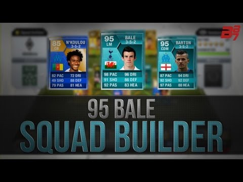 THE MOST EXPENSIVE SQUAD BUILDER EVER! 95 BALE PLAYER CARD ft 95 BARTON! | Fifa 13 Ultimate Team