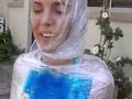 Wrapped college girl Wrapped college girl