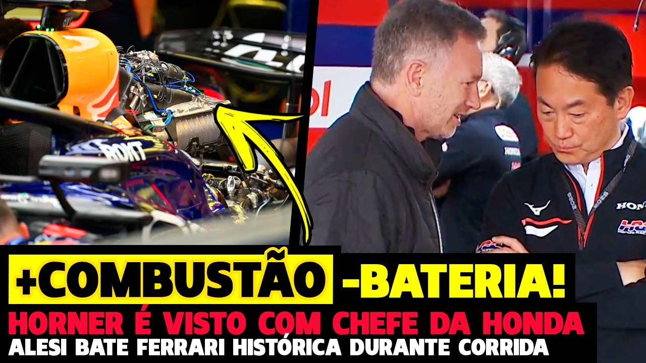 🚨F1 DEVE REDUZIR BATERIA E AUMENTAR COMBUSTÃO, HORNER VISTO COM CHEFE DA HONDA | FÓRMULA 1