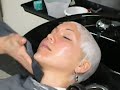 Cheryls complete head- and face shaving!