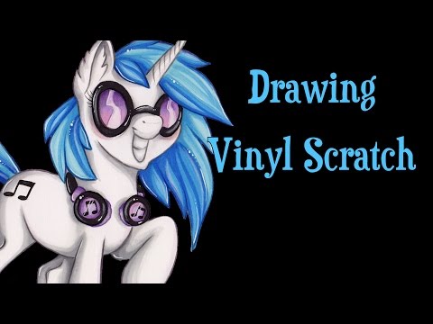 how to draw vinyl scratch
