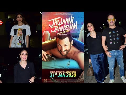 Saif Ali Khan, Kareena Kapoor & Alaia Furniturewalla At Special Screening Of Film Jawaani Jaaneman