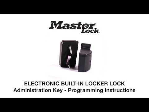 1566 Electronic Built-In Locker Lock Admin Key Programming