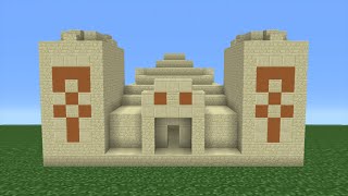 Minecraft Tutorial: How To Make A Desert Temple (Including Interior)