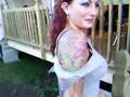 Beautiful Tattooed Biker Girl Daisy Laconia Bike Week 2007