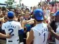Jonas Brothers take their act on the road for a softball game in Brockton