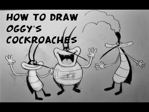 how to draw oggy step by step easy