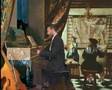 Jan Vermeer at work while listening to virginal music
